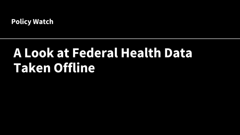 A Look at Federal Health Data Taken Offline