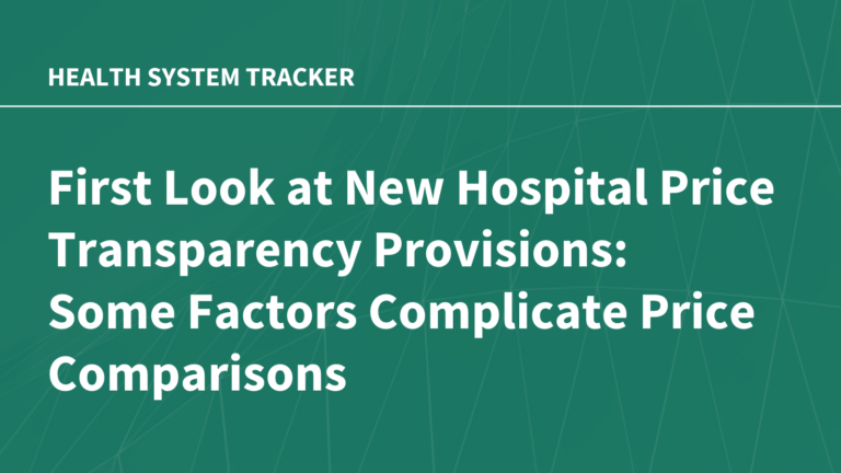 First Look at New Hospital Price Transparency Provisions: Some Factors Complicate Price Comparisons